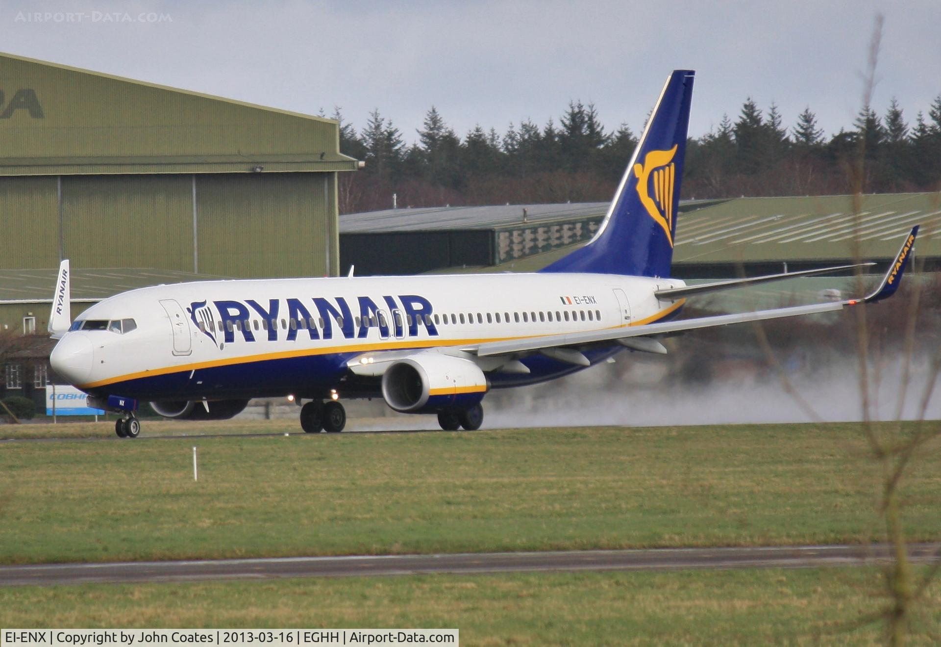 EI-ENX, 2010 Boeing 737-8AS C/N 40305, About to rotate off a very wet 26
