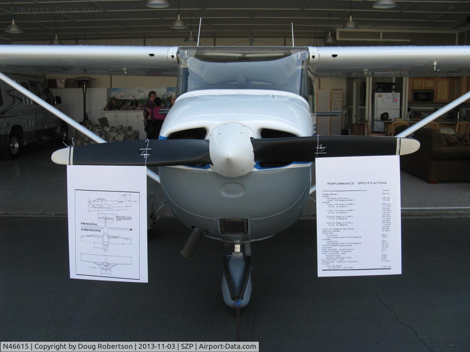N46615, 1968 Cessna 172K Skyhawk C/N 17257385, 1968 Cessna 172K SKYHAWK, Lycoming O-320-E2D 150 Hp, data. Please view large version and scroll.