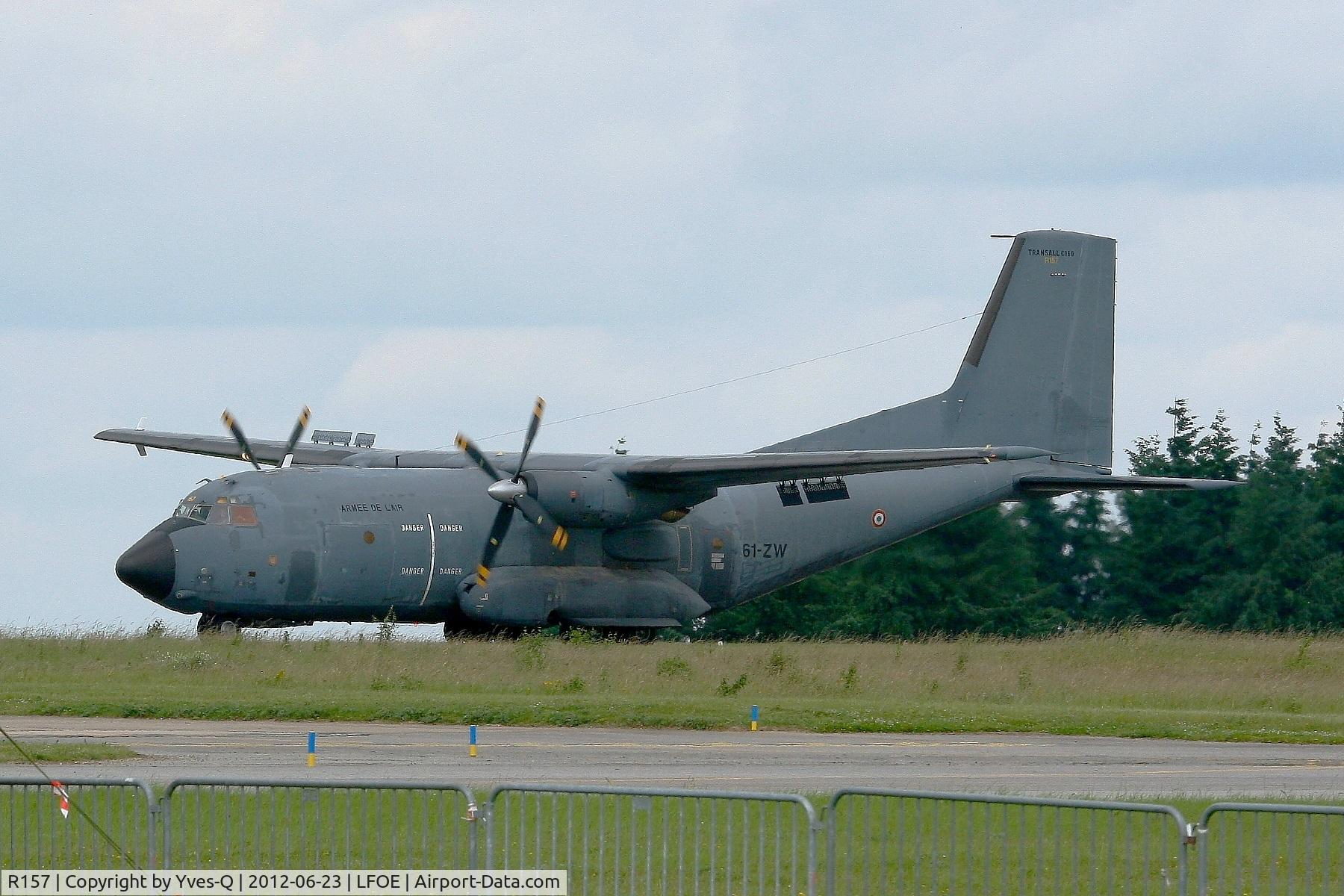 R157, Transall C-160R C/N 157, 61-ZW - R157 - French Air Force Transall C-160R, Landing Rwy 22, Evreux-Fauville Air Base 105 (LFOE)