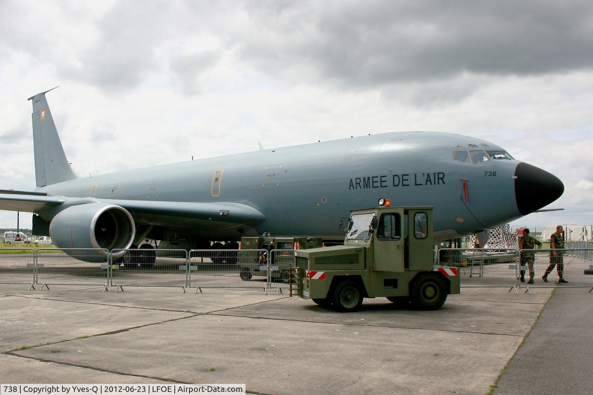 738, 1963 Boeing C-135FR Stratotanker C/N 18698, French Air Force Boeing C-135FR (93-CJ) Stratotanker, static display Evreux-Fauville Air Base 105 (LFOE)
