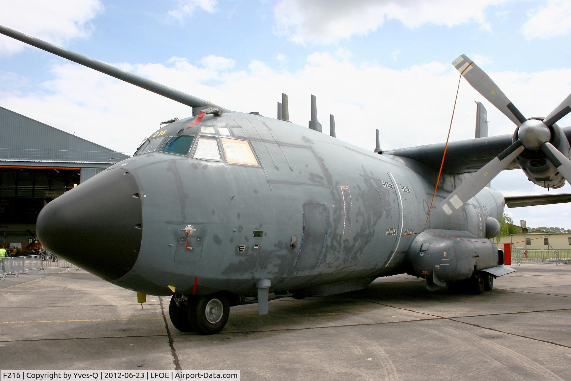 F216, Transall C-160G Gabriel C/N 219, French Air Force Transall C160 G Gabriel (electronic warfare), Static Display, Evreux-Fauville AB 105 (LFOE) in july 2012