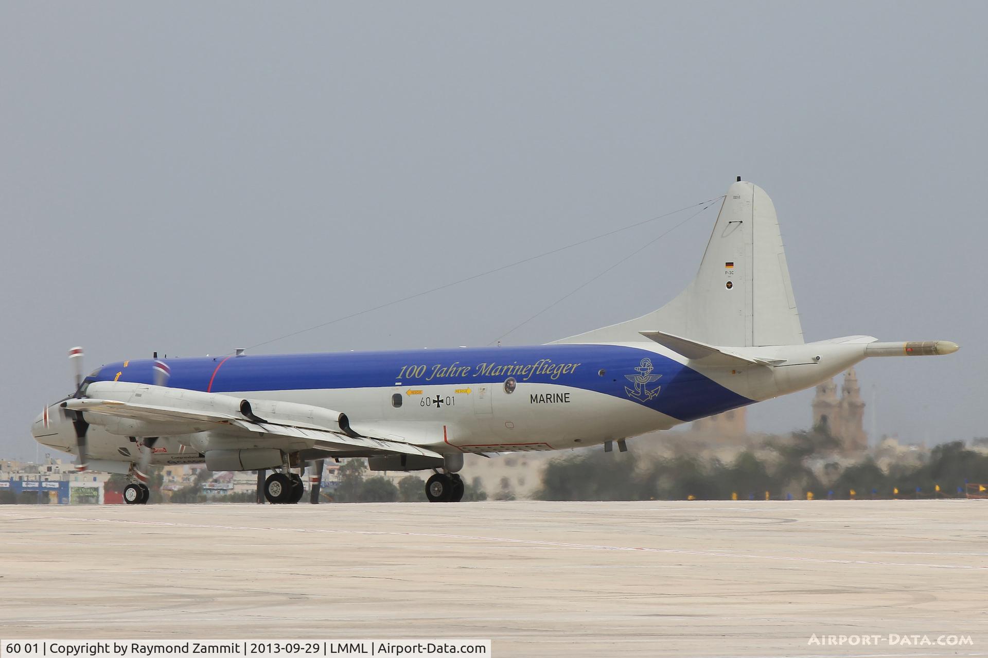 60 01, Lockheed P-3C-II Orion C/N 285E-5737, P3C Orion 60-01 German Navy participated in the Malta International Airshow 2013
