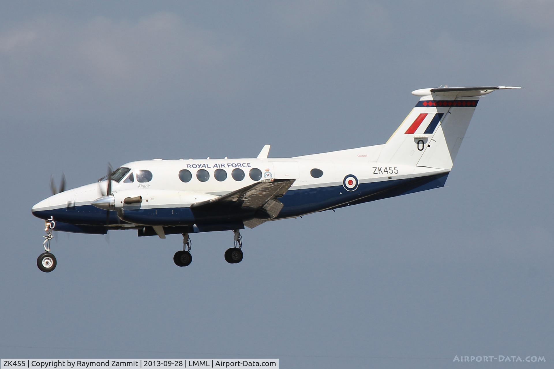 ZK455, 2003 Raytheon B200 King Air C/N BB-1836, Beechcraft 200 Kingair ZK455-O 45Sqd RAF