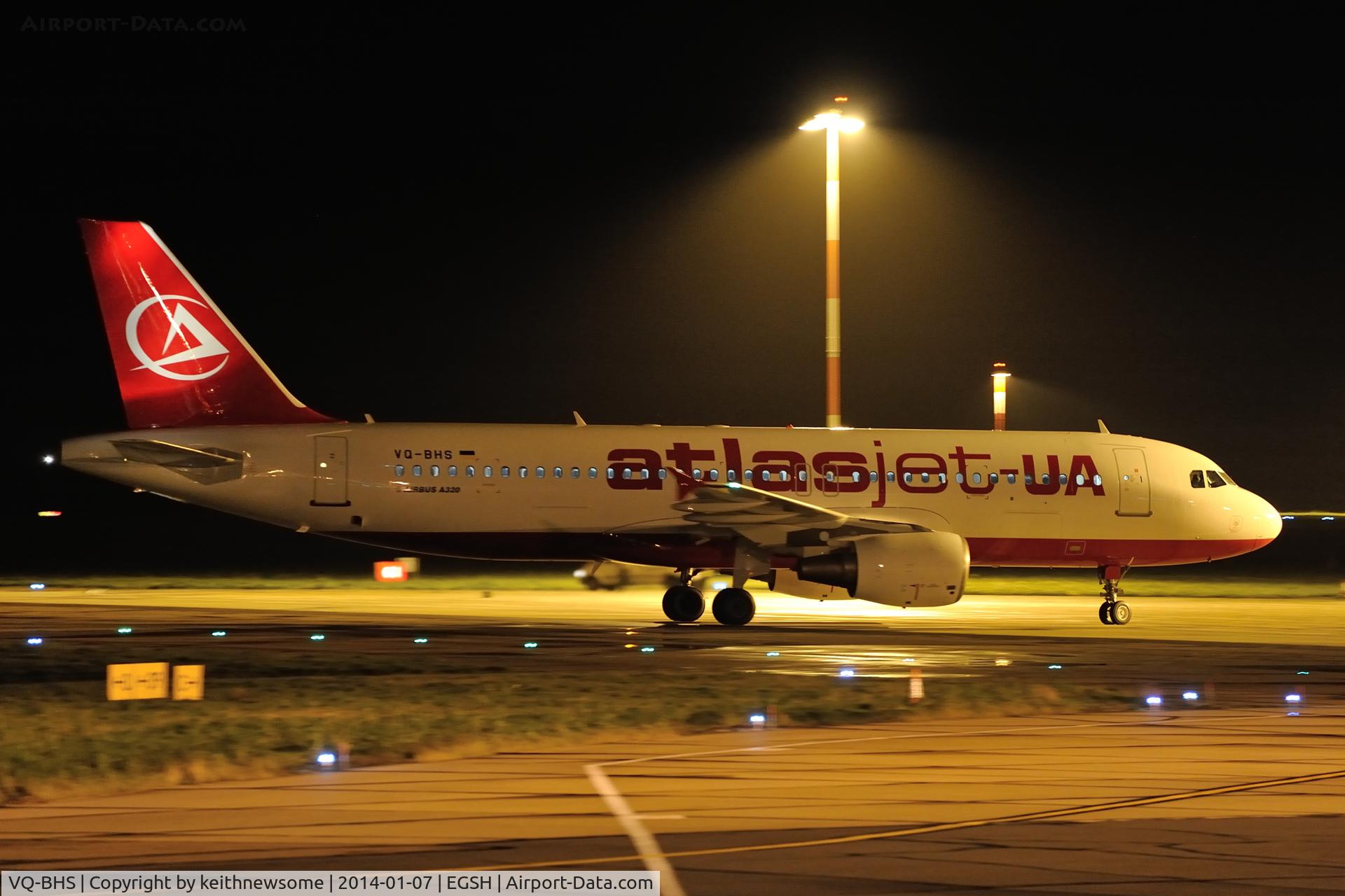VQ-BHS, 2000 Airbus A320-214 C/N 1213, Arriving in Atlasjet UA colour scheme !