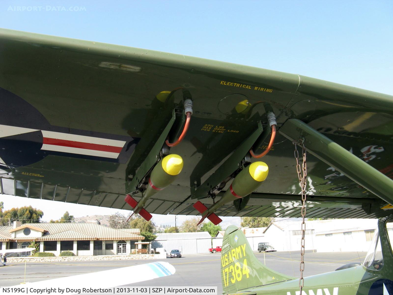 N5199G, 1953 Cessna 305A C/N 22118, 1953 Cessna 305A O-1 BIRD DOG, Continental O-470-11 213 Hp, wing rockets ordnance