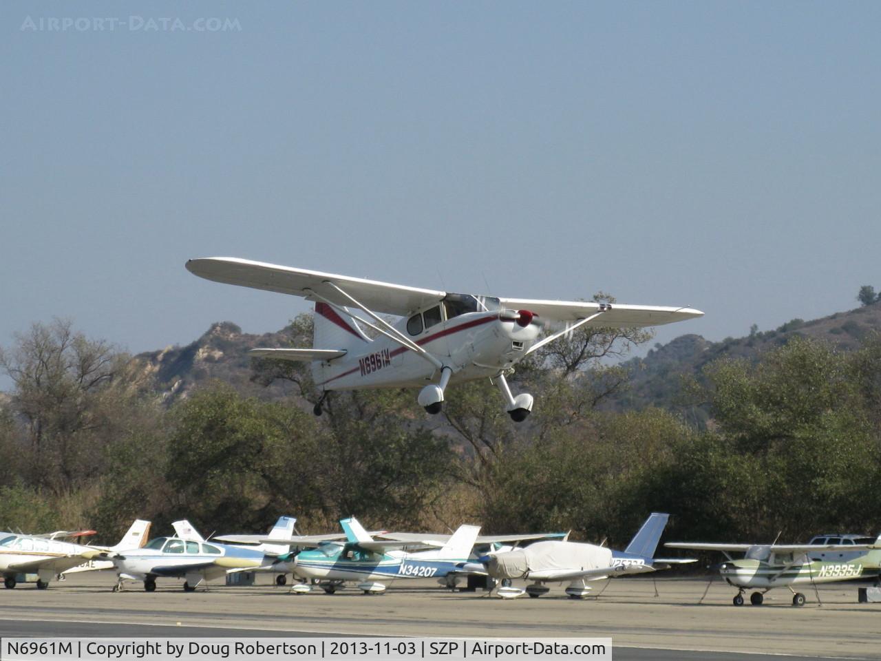 N6961M, 1949 Stinson 108-3 Voyager C/N 108-4961, 1949 Stinson 108-3 STATION WAGON, Franklin 6A4165 165 Hp, takeoff climb Rwy 22