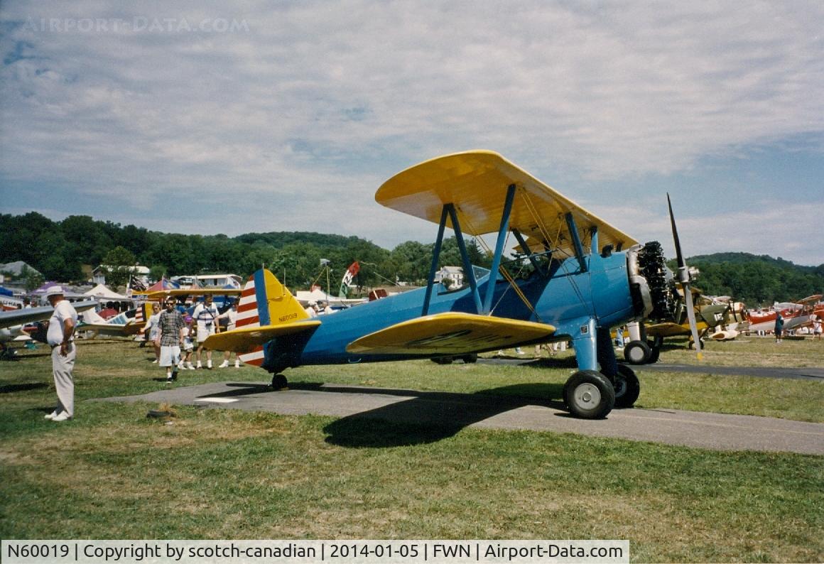 N60019, Boeing A75N1 (PT17) C/N 75-4413, Boeing Stearman PT-17 at the 1993 Sussex Air Show, Sussex, NJ