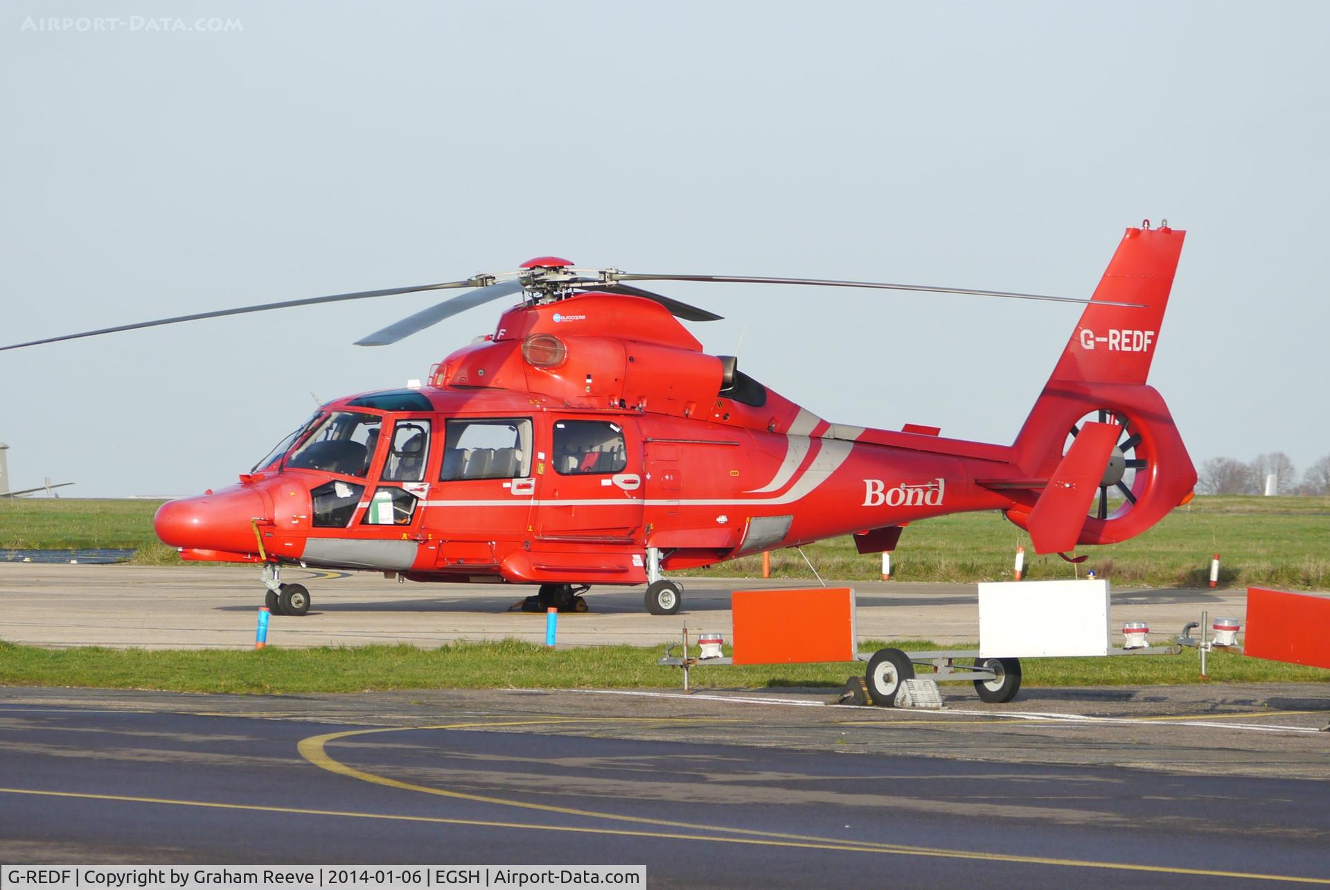 G-REDF, 2009 Eurocopter AS-365N-3 Dauphin 2 C/N 6884, Parked at Norwich.