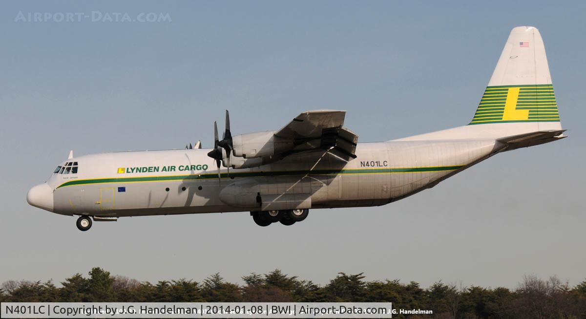 N401LC, 1975 Lockheed L-100-30 Hercules (L-382) C/N 382-4606, On final to 33L.