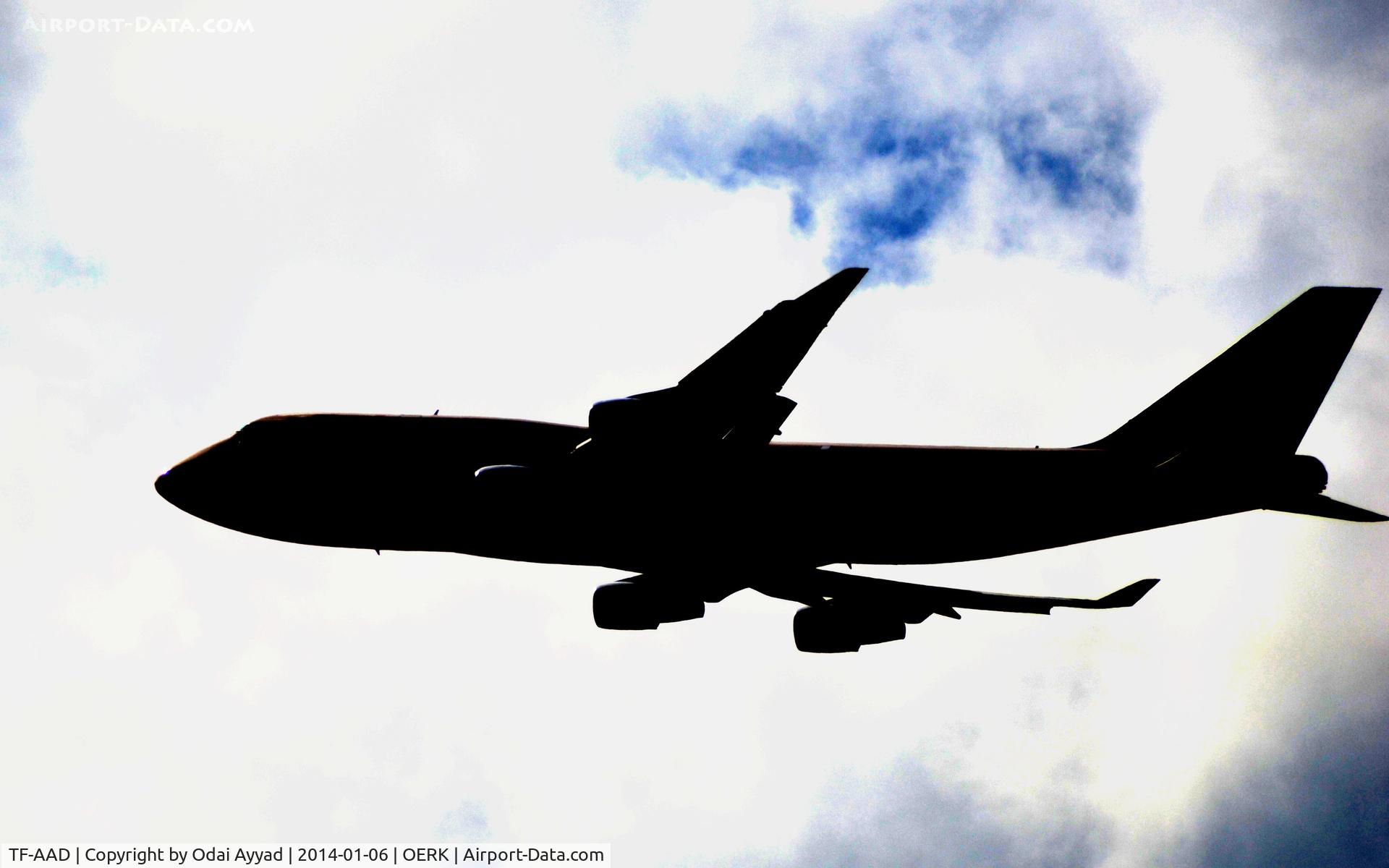 TF-AAD, 1997 Boeing 747-4H6 C/N 28426, Saudia B747-400 , taking off from Jeddah airport ,