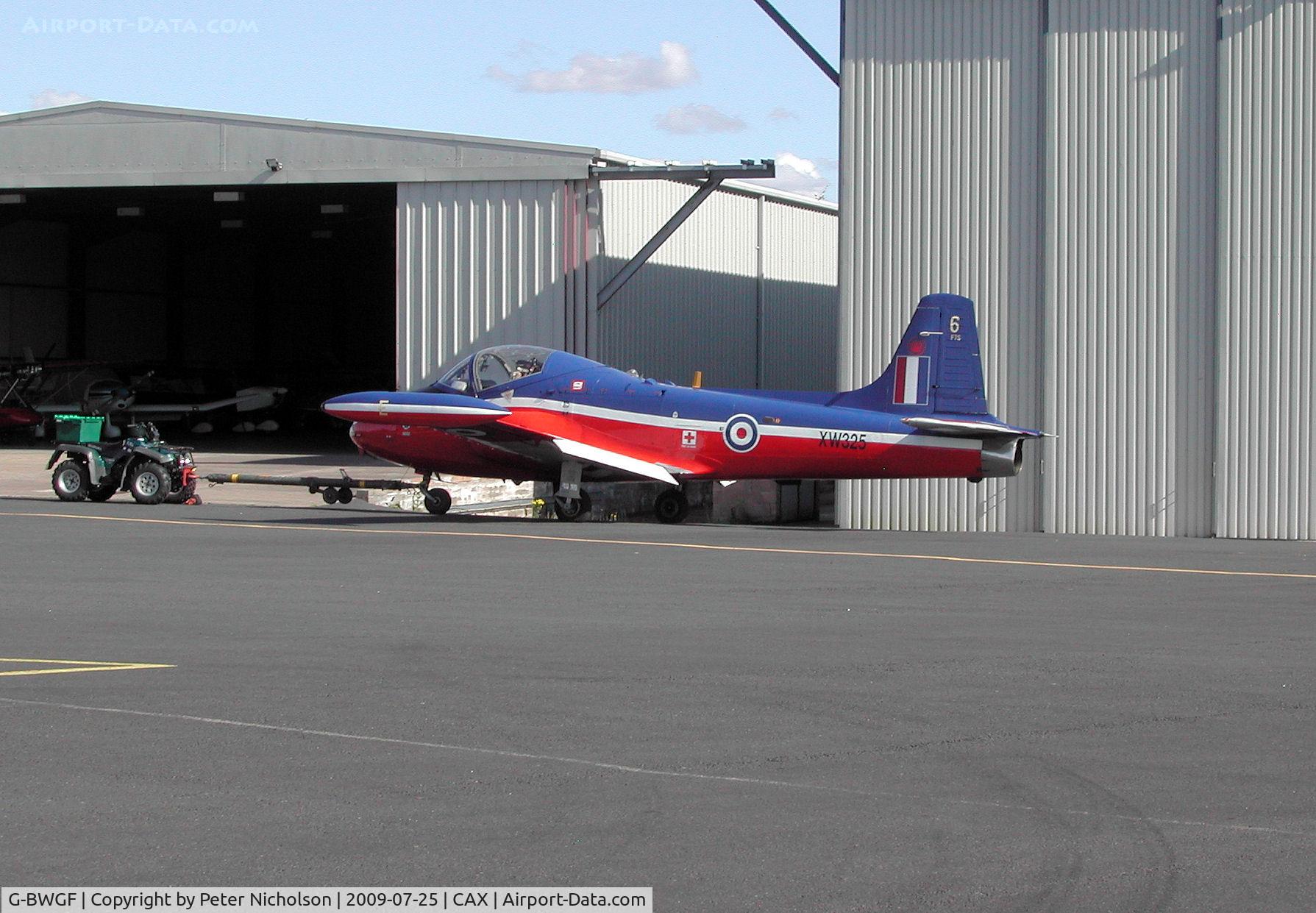 G-BWGF, 1970 BAC 84 Jet Provost T.5A C/N EEP/JP/989, Jet Provost T.5A, formerly XW325, visiting Carlisle in the Summer of 2009.