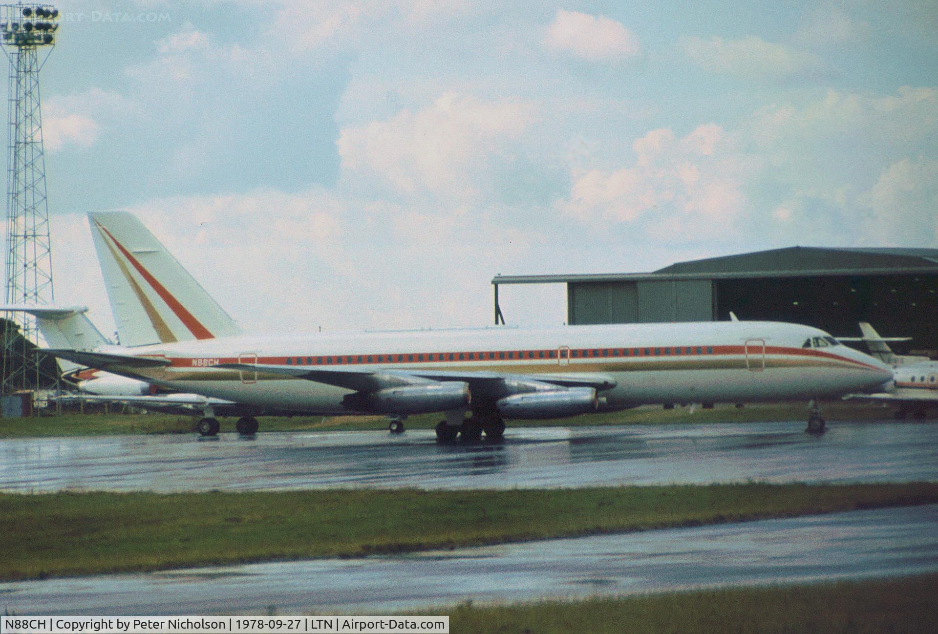 N88CH, 1961 Convair 880-22M-22 C/N 22-7-6-58, Convair 880 as seen at Luton in the Summer of 1978.