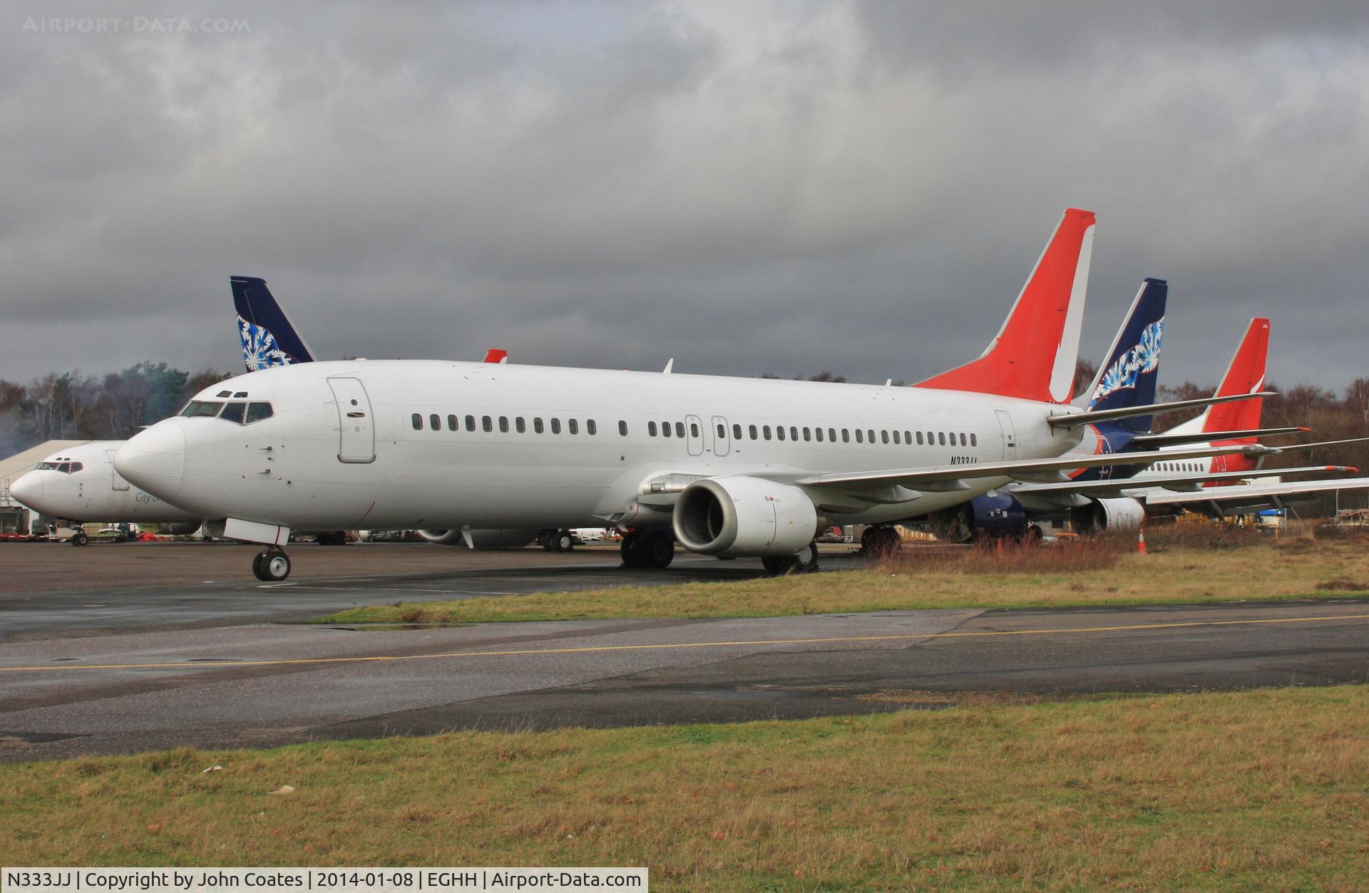 N333JJ, 1989 Boeing 737-4K5 C/N 24125, Parked at European just re-reg'd from EI-ETT