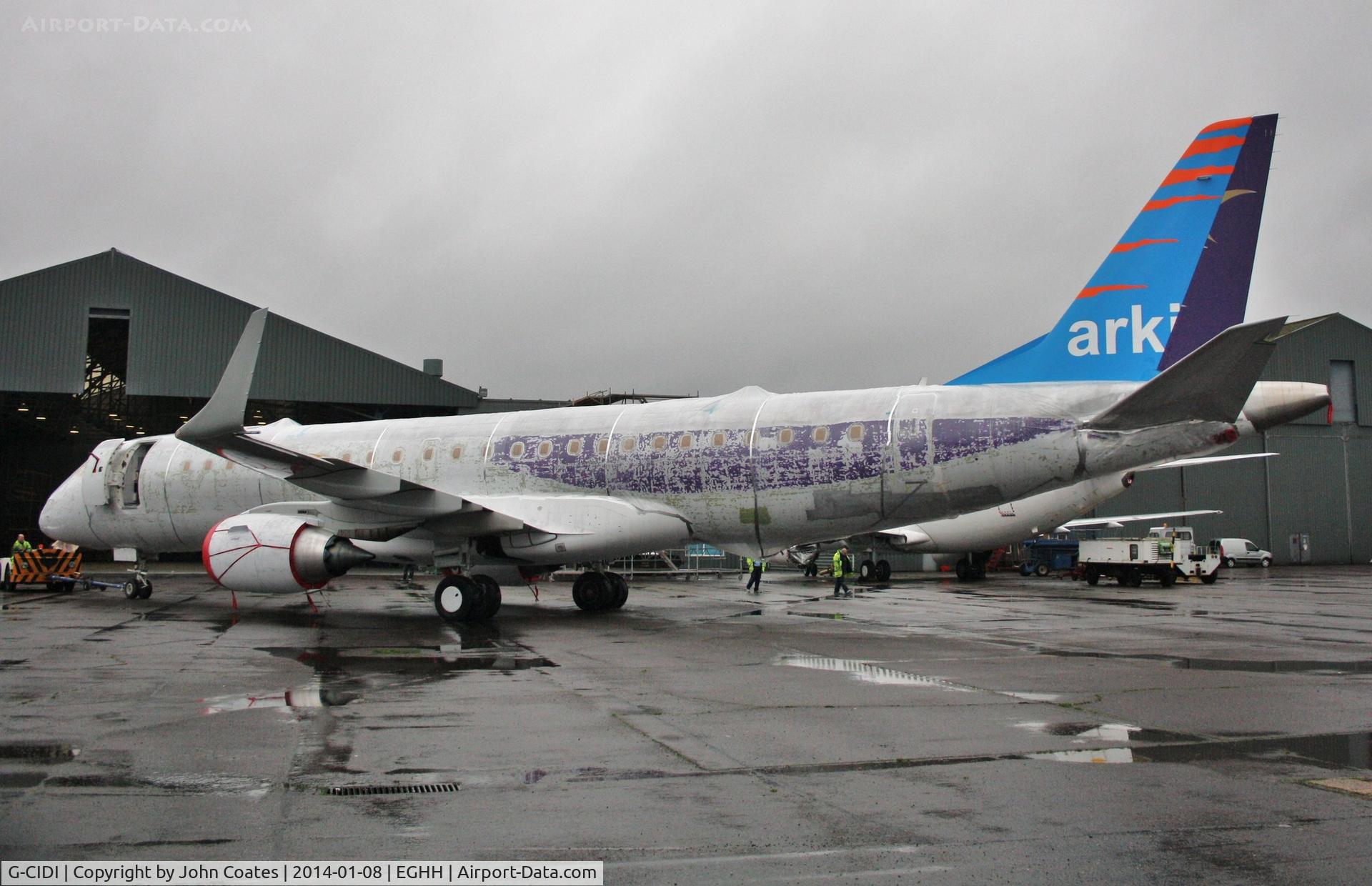 G-CIDI, 2013 Embraer 190LR (ERJ-190-100LR) C/N 19000616, Exiting paintshop part done
