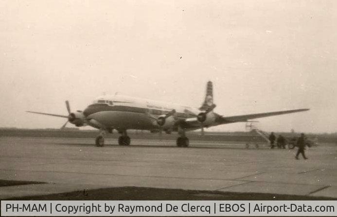 PH-MAM, 1953 Douglas DC-6A C/N 44257, Martinair  DC-6A  at Ostend on 1967-04-05.