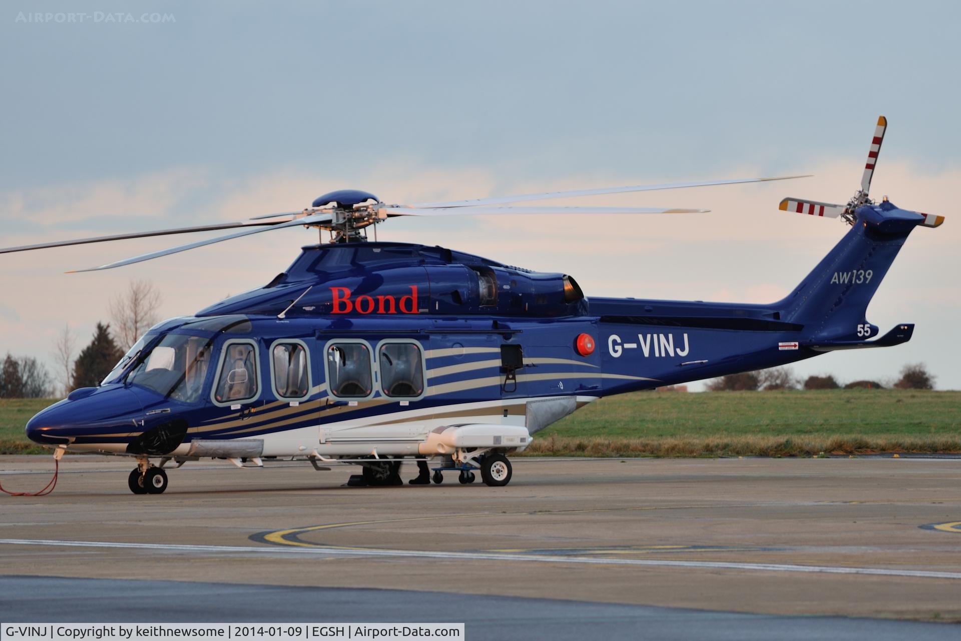 G-VINJ, 2013 AgustaWestland AW-139 C/N 41355, Second engine run session !