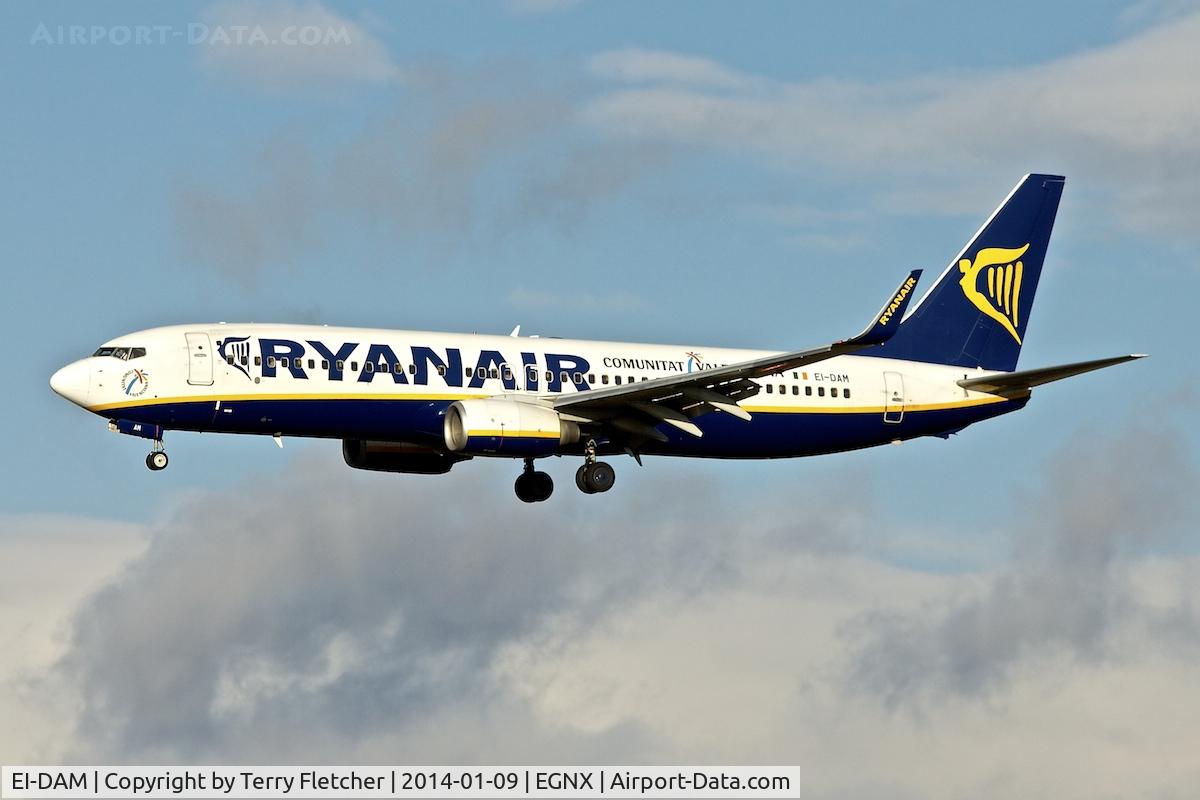 EI-DAM, 2003 Boeing 737-8AS C/N 33719, Ryanair's 2003 Boeing 737-8AS(WL), c/n: 33719 doing training circuits at East Midlands
