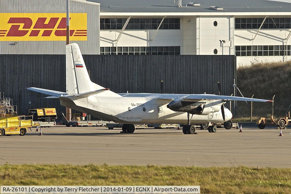 RA-26101, 1982 Antonov An-26B C/N 11908, Antonov An-26B, c/n: 11908 operating a Pskovavia cargo flight into East Midlands