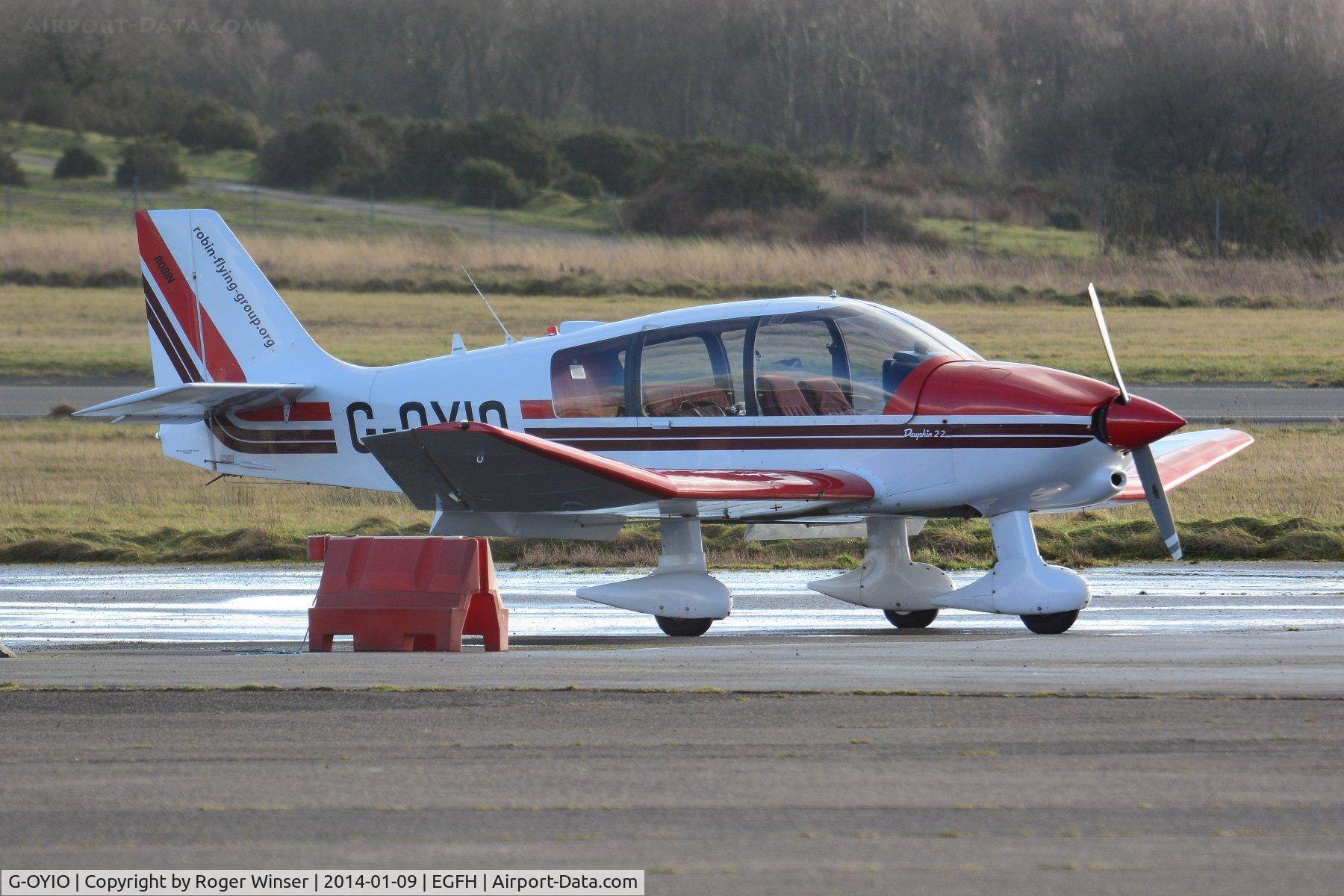 G-OYIO, 1991 Robin DR-400-120 Dauphin C/N 2038, Visiting Dauphin 22 operated by Exeter Aviation. Previously registered OO-YIO