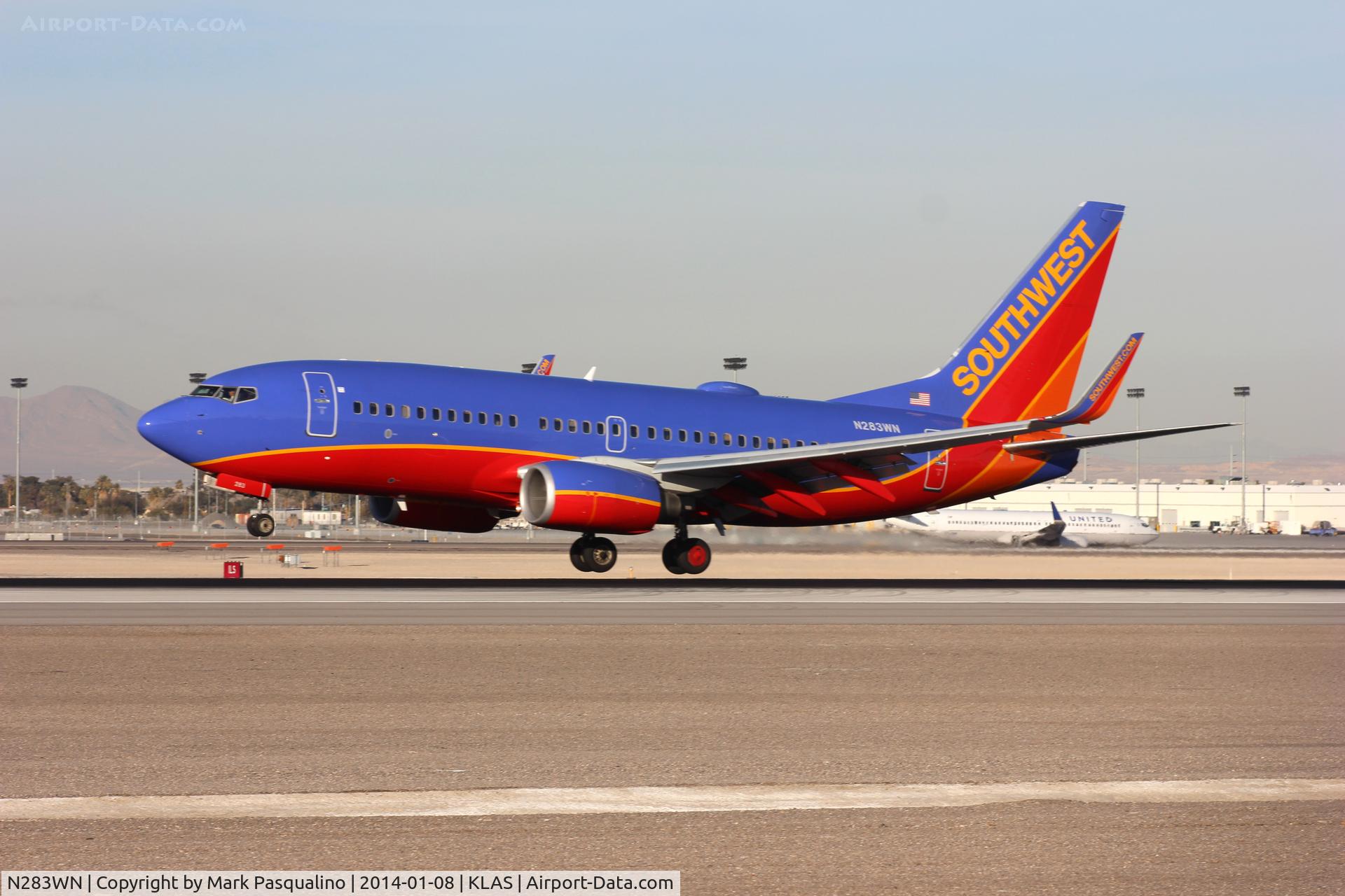N283WN, 2007 Boeing 737-7H4 C/N 36610, Boeing 737-700