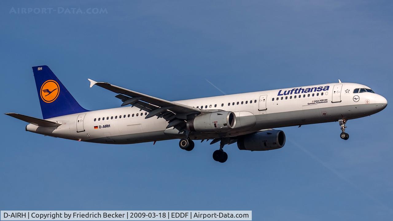 D-AIRH, 1993 Airbus A321-131 C/N 0412, on final RW07R