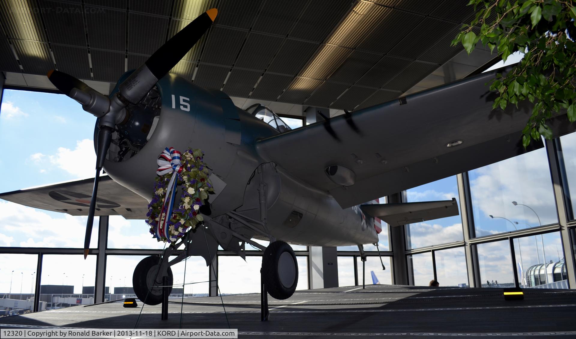 12320, 1944 Grumman F4F-3 Wildcat C/N 5980, Butch O'Hare exhibit at O'Hare Airport
