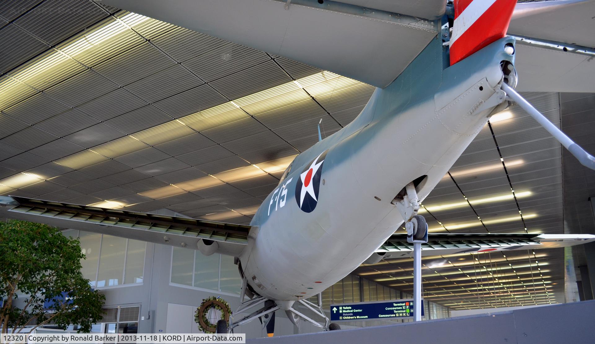 12320, 1944 Grumman F4F-3 Wildcat C/N 5980, Butch O'Hare exhibit at O'Hare Airport
