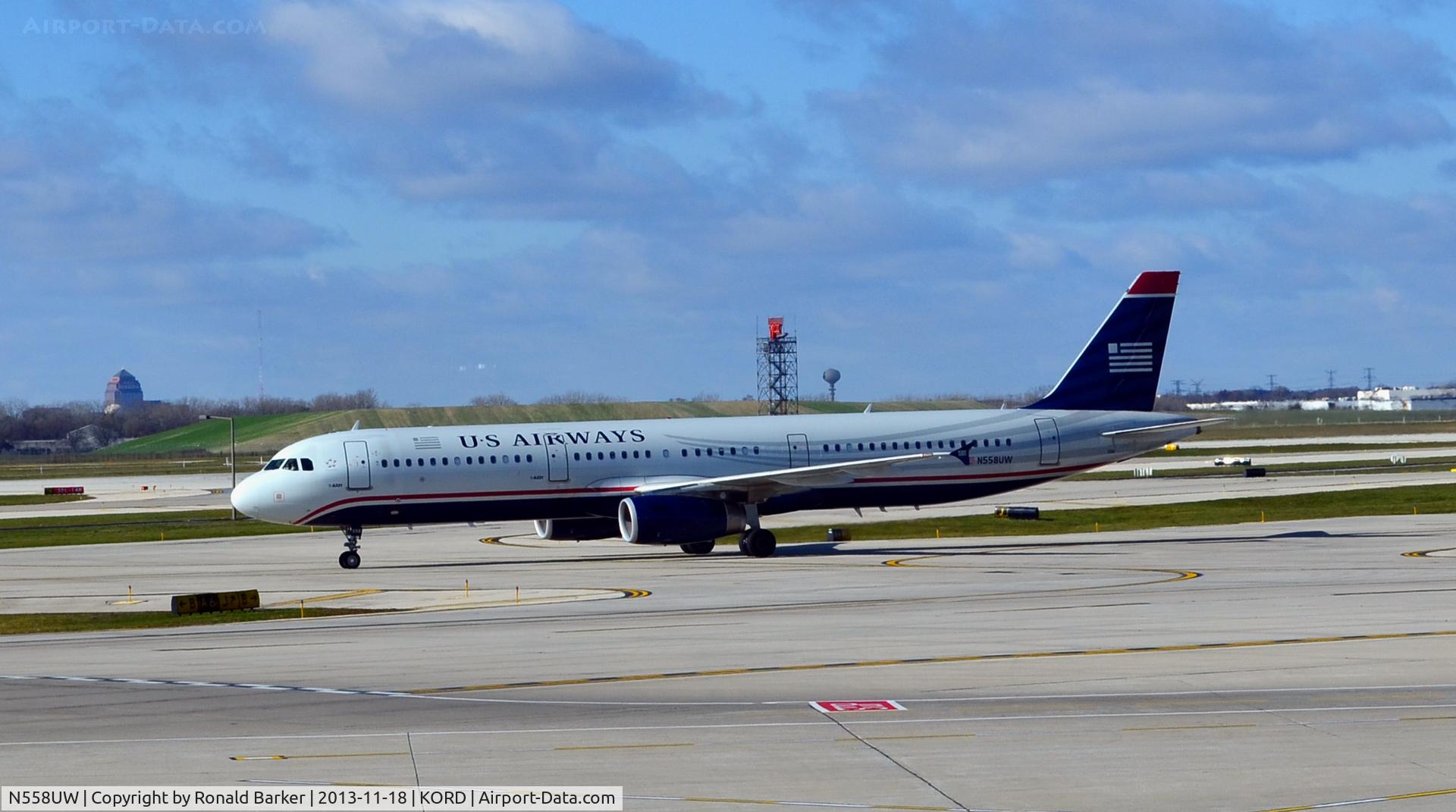 N558UW, 2012 Airbus A321-231 C/N 5282, Taxi ORD