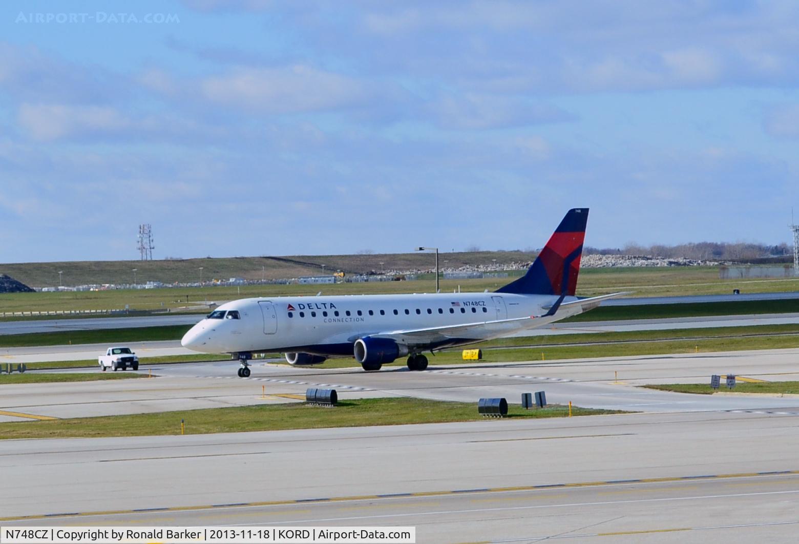 N748CZ, 2007 Embraer 170LR (ERJ-170-100LR) C/N 17000191, Taxi ORD