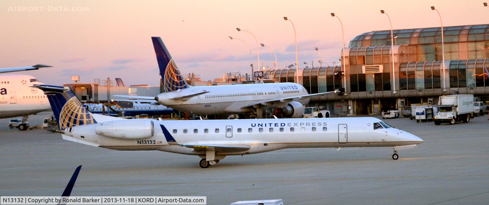 N13132, 2003 Embraer ERJ-145XR (EMB-145XR) C/N 145708, Taxi O'Hare