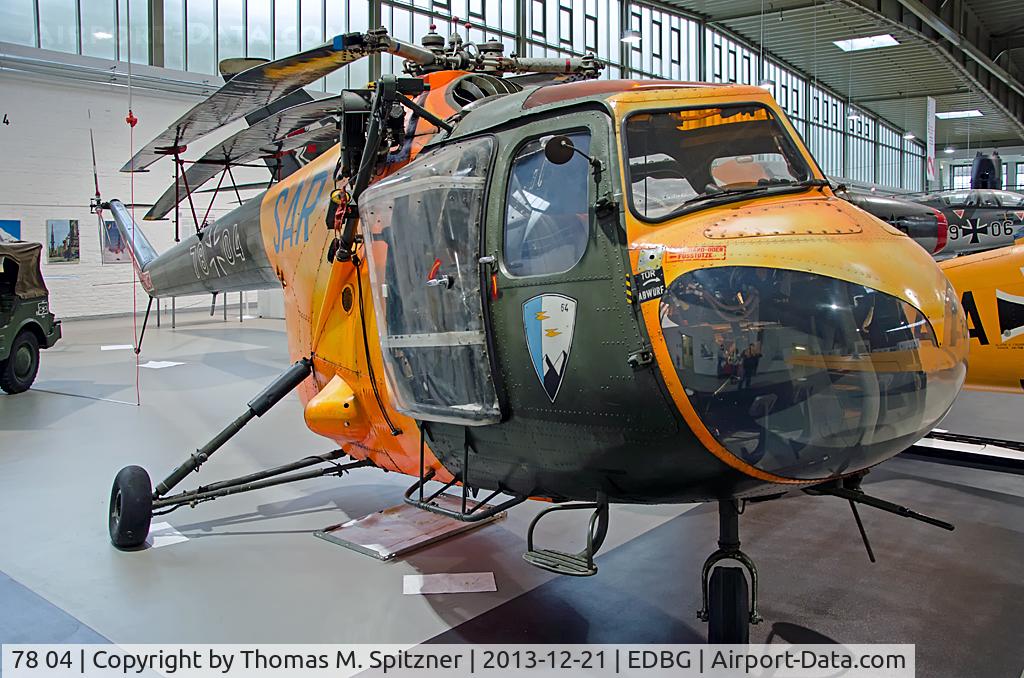 78 04, Bristol 171 Sycamore Mk.52 C/N 13442, 78+04 in static display at Hangar 7 of 