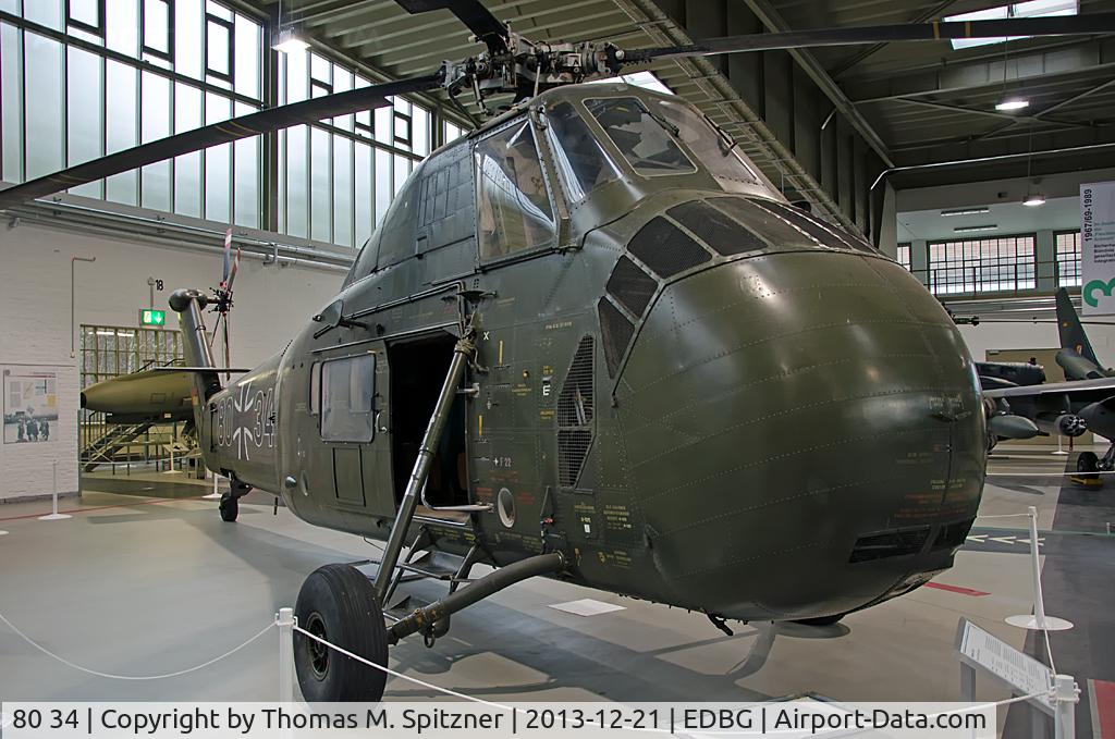 80 34, Sikorsky H-34G Choctaw C/N 58-1099, 80+34 in static display at Hangar 7 of 