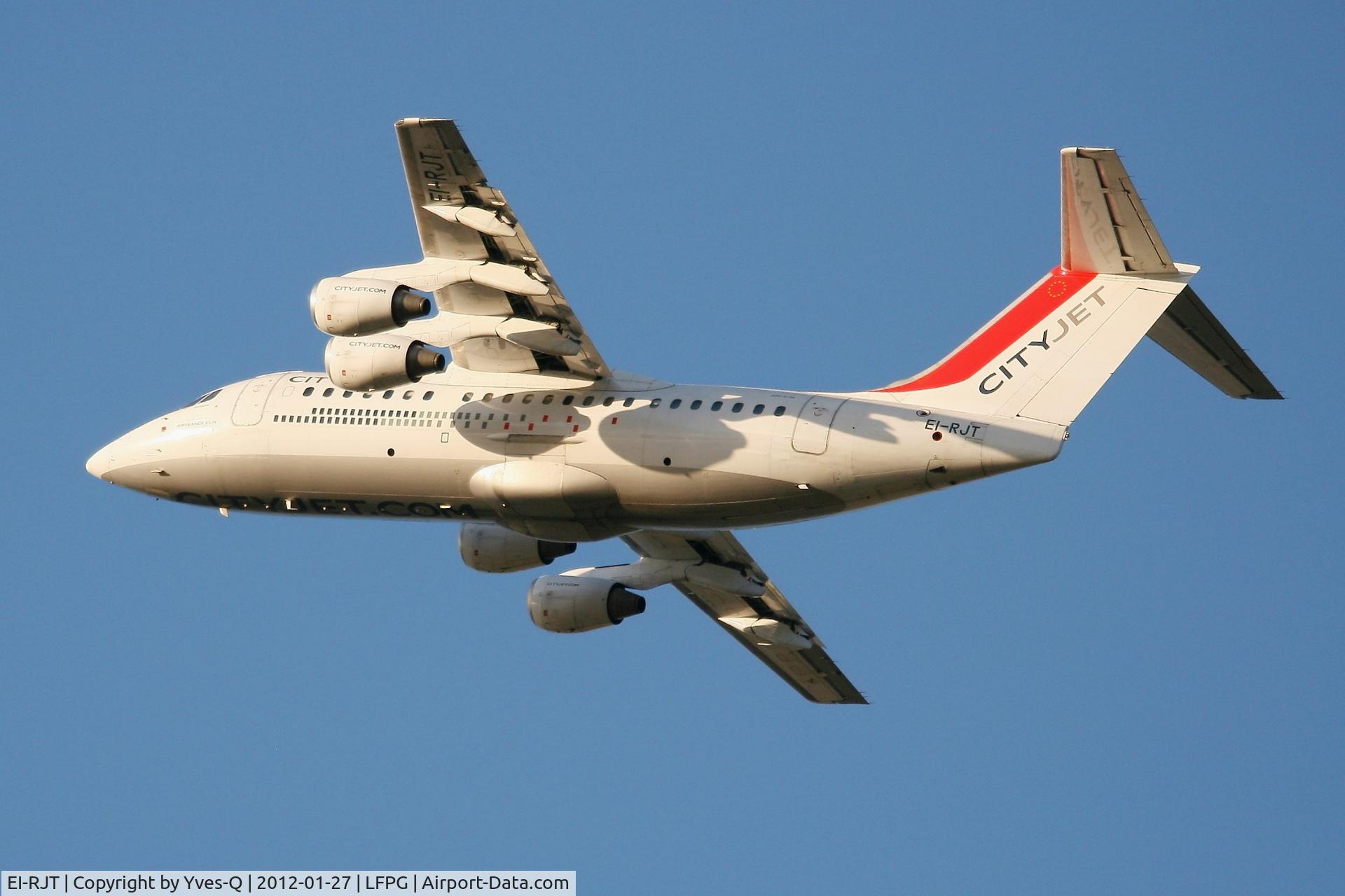 EI-RJT, 2000 British Aerospace Avro 146-RJ85A C/N E2366, British Aerospace Avro 146-RJ85A, Take off Rwy 27L, Roissy Charles De Gaulle Airport (LFPG-CDG)