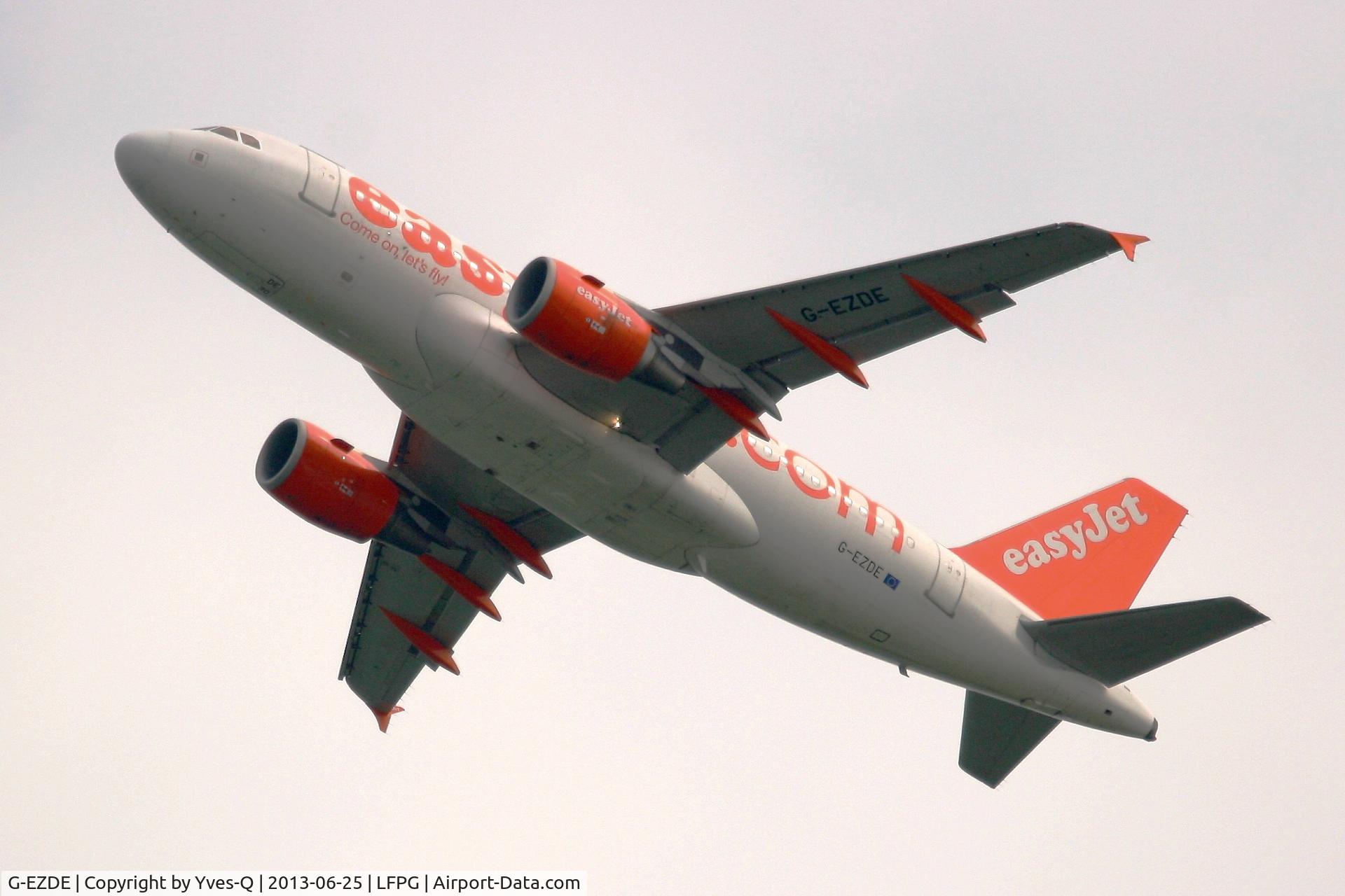 G-EZDE, 2008 Airbus A319-111 C/N 3426, Airbus A319-111, Take off Rwy 27L, Roissy Charles De Gaulle Airport (LFPG-CDG)