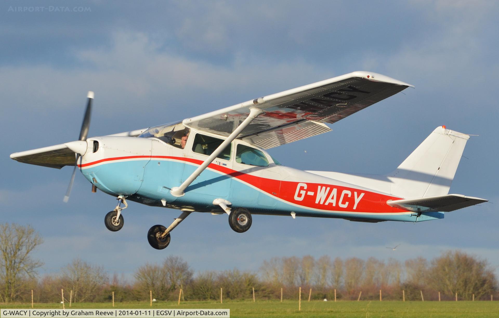 G-WACY, 1984 Reims Cessna F172P Skyhawk C/N 2217, Just airbourne.