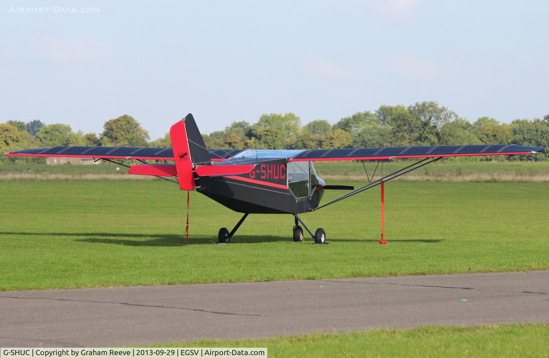 G-SHUC, 1993 Rans S-6ESD Coyote II (Mod) C/N PFA 204-12361, Parked at Old Buckenham.