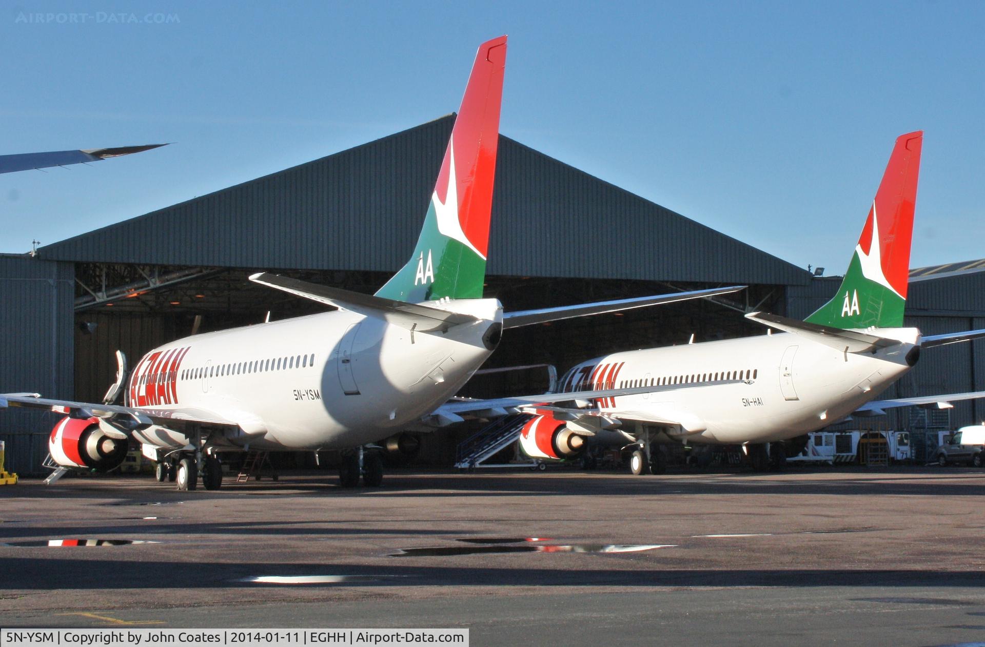 5N-YSM, 1997 Boeing 737-36N C/N 28557, Being readied for delivery together with 5N-HAI