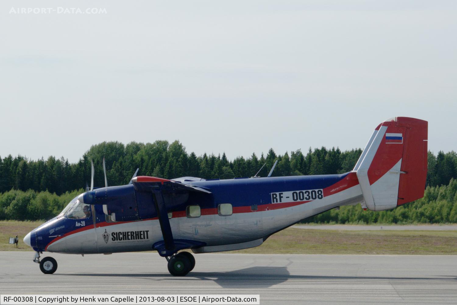 RF-00308, Antonov An-28 C/N 1AJ001-04, PZL-Mielec built An-28 taxying at Örebro airport, Sweden.