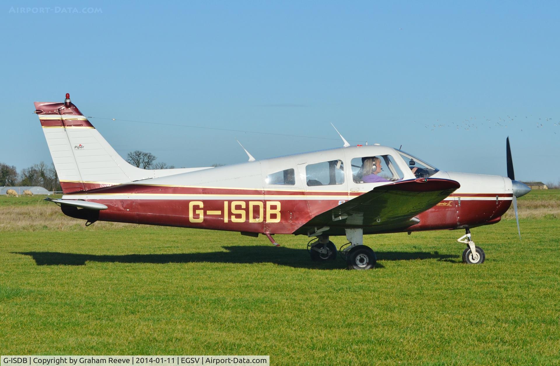 G-ISDB, 1977 Piper PA-28-161 Warrior II C/N 28-7716074, Just landed.