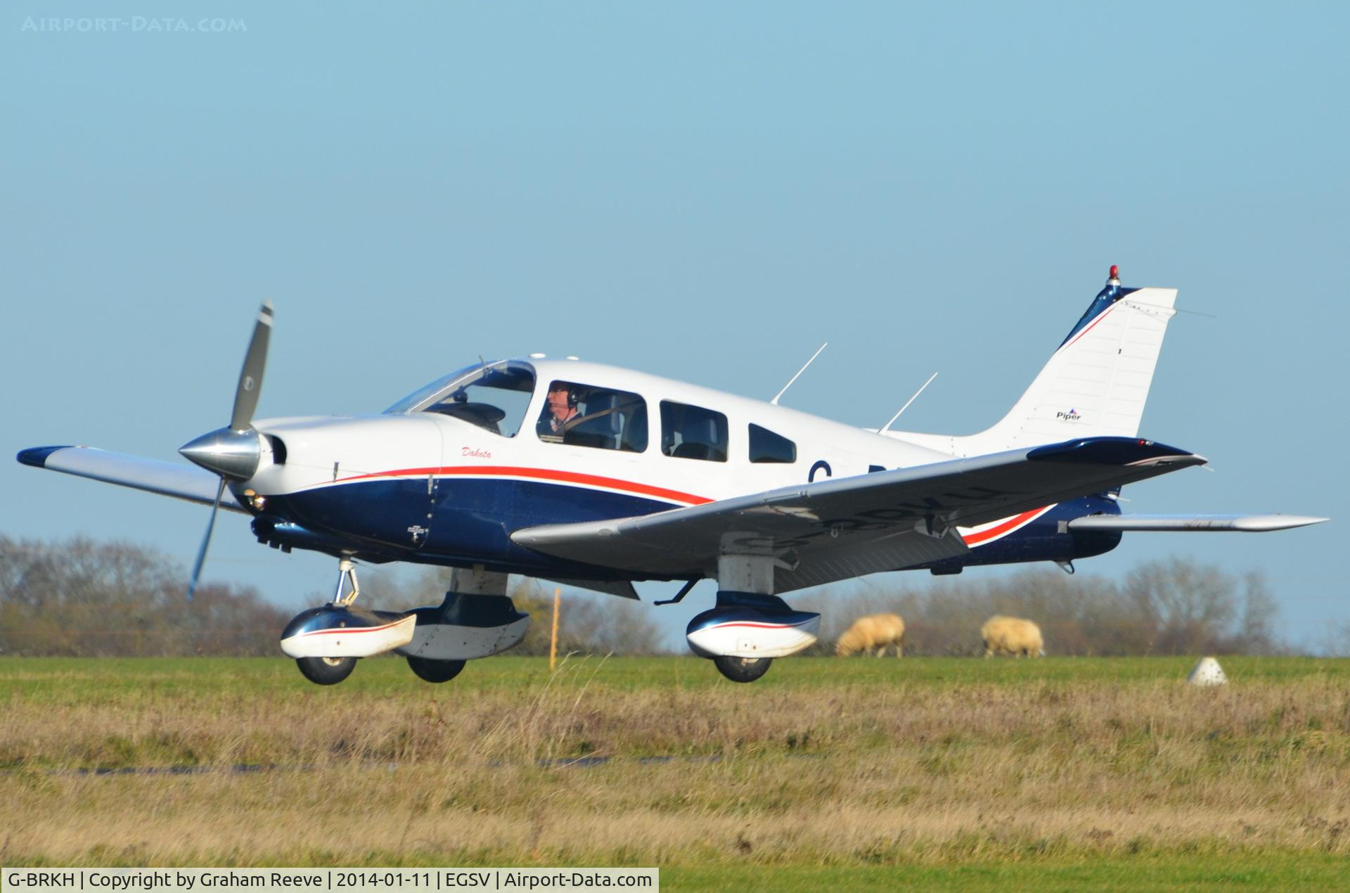 G-BRKH, 1979 Piper PA-28-236 Dakota C/N 28-7911003, About to touch down.