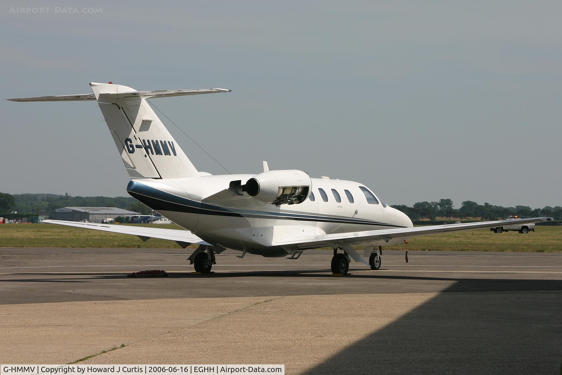 G-HMMV, 1999 Cessna 525 CitationJet CJ1 C/N 525-0358, Corporate, outside CSE with the lower engine cowling missing.