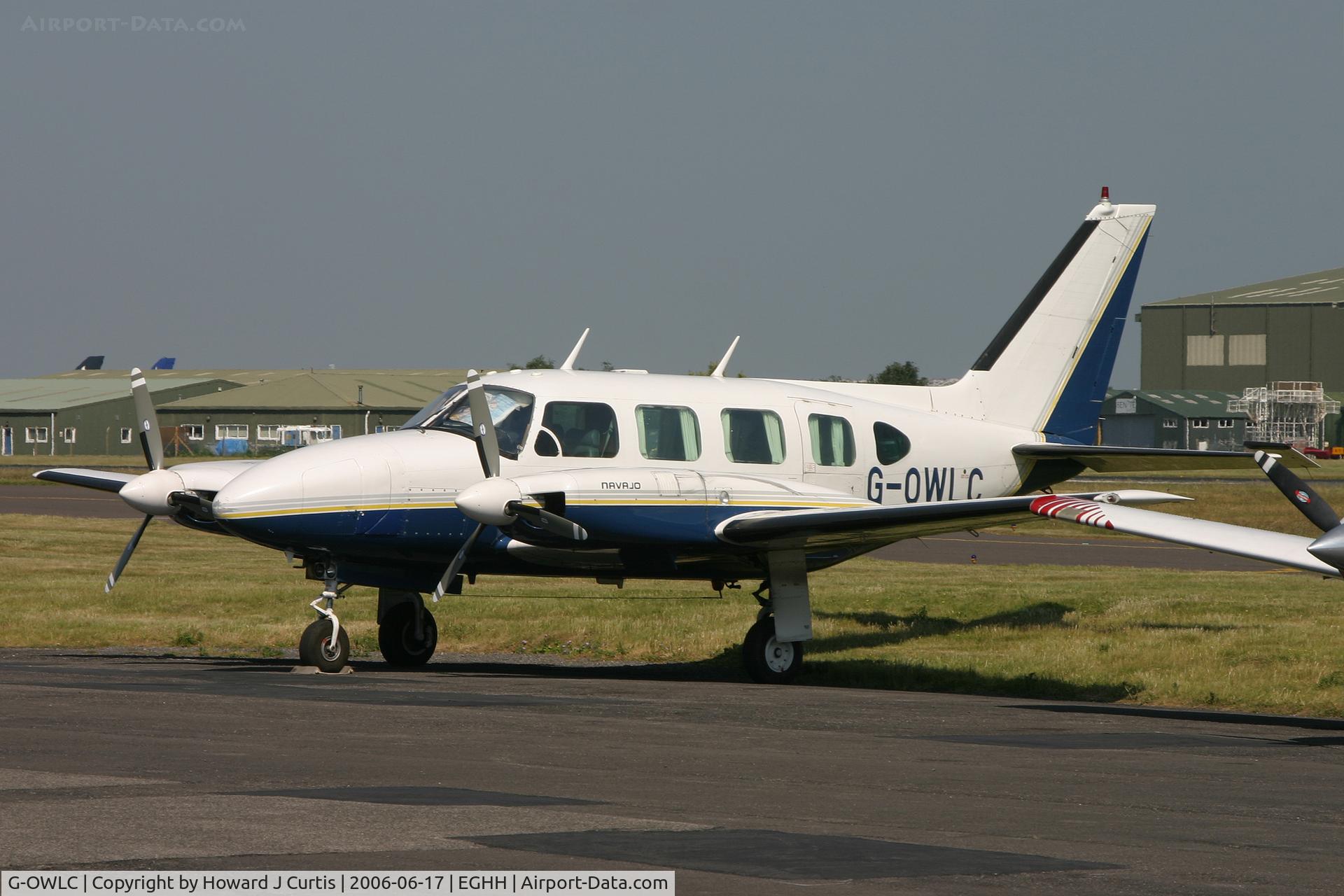 G-OWLC, 1970 Piper PA-31-310 Navajo Navajo C/N 31-679, Privately owned. On the Bournemouth Handling apron.
