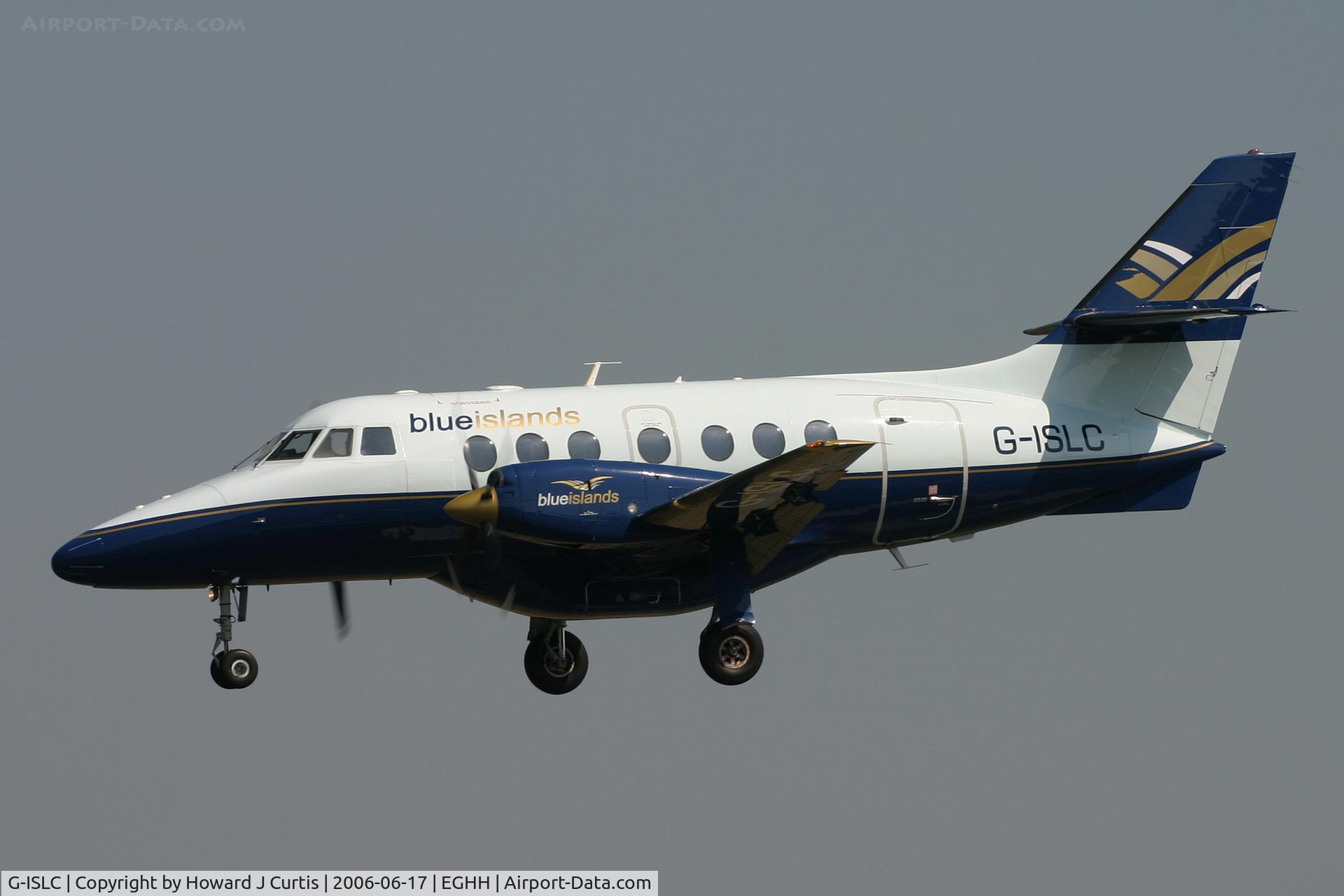 G-ISLC, 1989 British Aerospace BAe-3201 Jetstream 31 C/N 873, Blue Islands, on approach to runway 26.