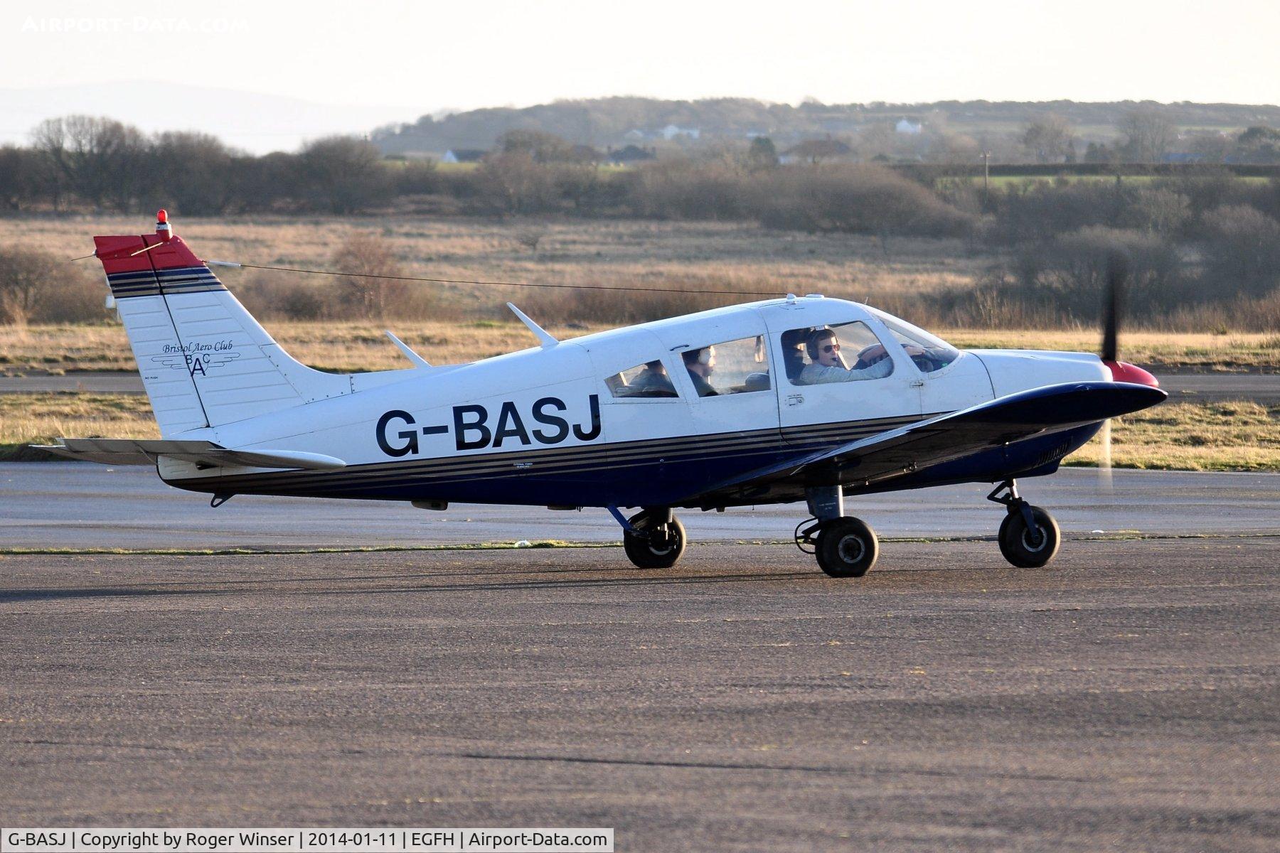 G-BASJ, 1972 Piper PA-28-180 Cherokee C/N 28-7305136, Visiting Cherokee operated by Bristol Aero Club.