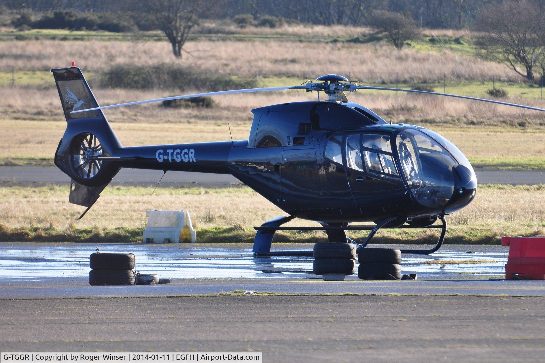 G-TGGR, 2001 Eurocopter EC-120B Colibri C/N 1224, Visiting Colibri helicopter operated by the Messiah Corporation. Notice new all black colour scheme. Previously registered SE-JMF.
