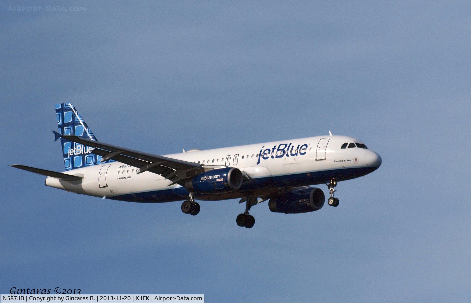 N587JB, 2004 Airbus A320-232 C/N 2177, Going To A Landing on 4R, JFK