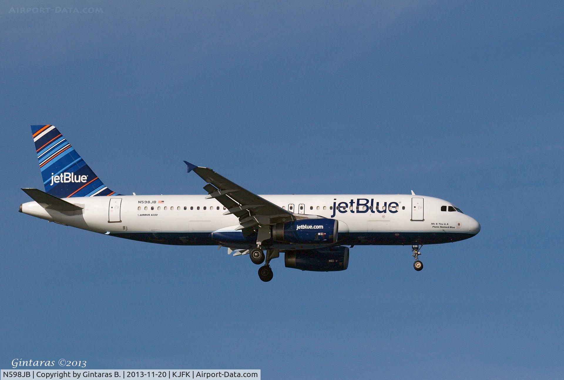 N598JB, 2004 Airbus A320-232 C/N 2314, Going To A Landing on 4R, JFK