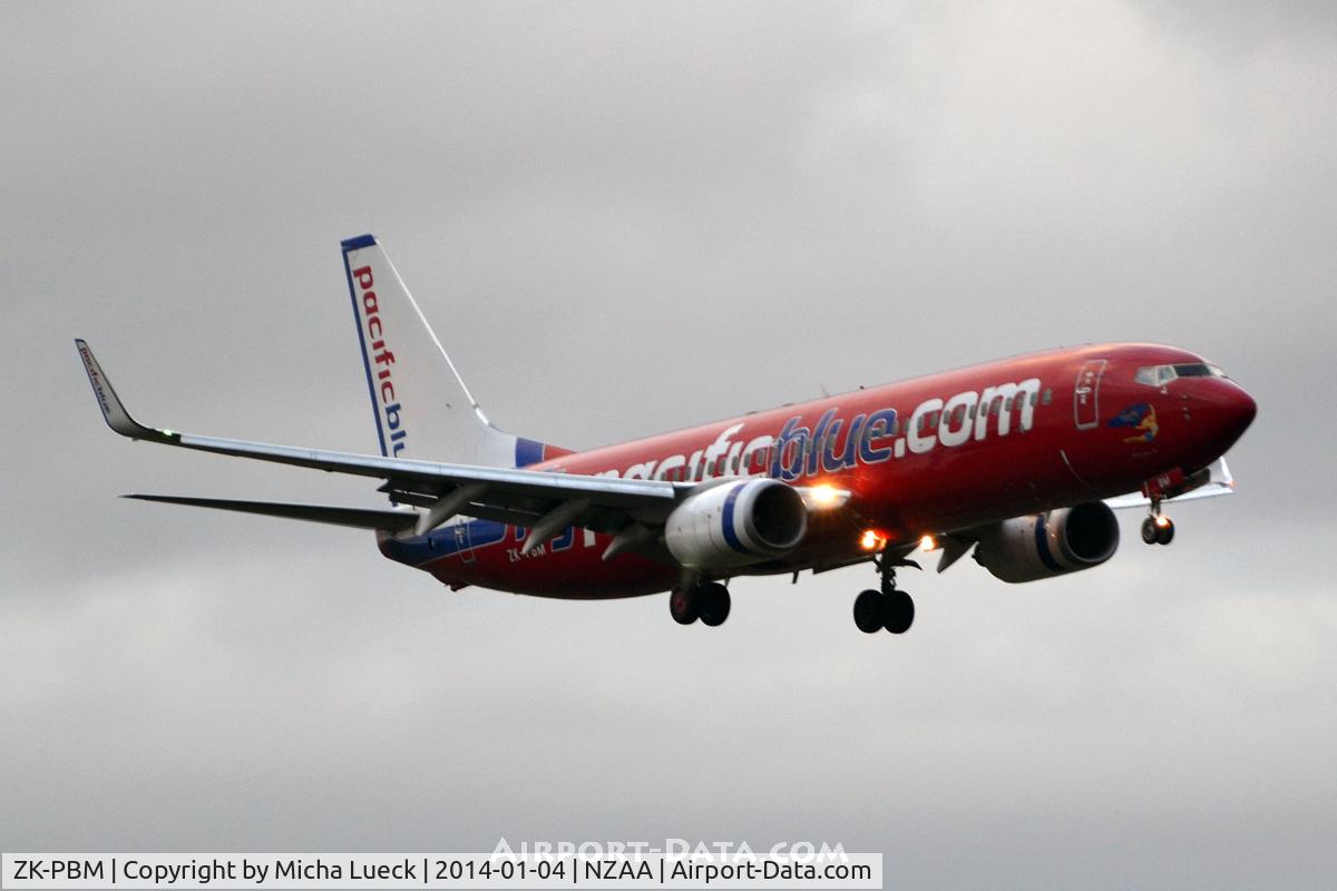 ZK-PBM, 2008 Boeing 737-8FE C/N 36601, At Auckland