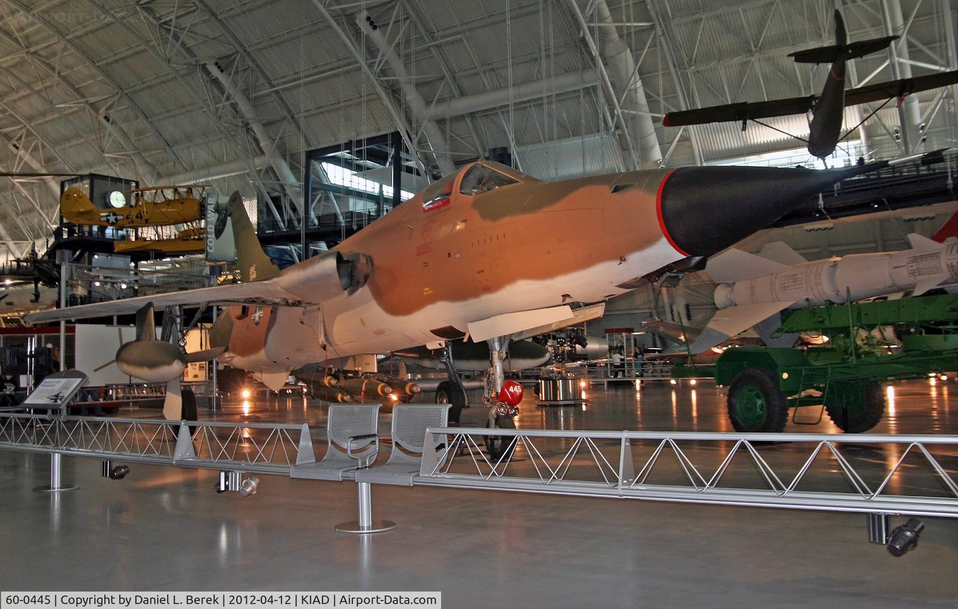 60-0445, 1960 Republic F-105D Thunderchief C/N D133, Sleek Century jet fighter on display at the Steven Udvar-Hazy Center.