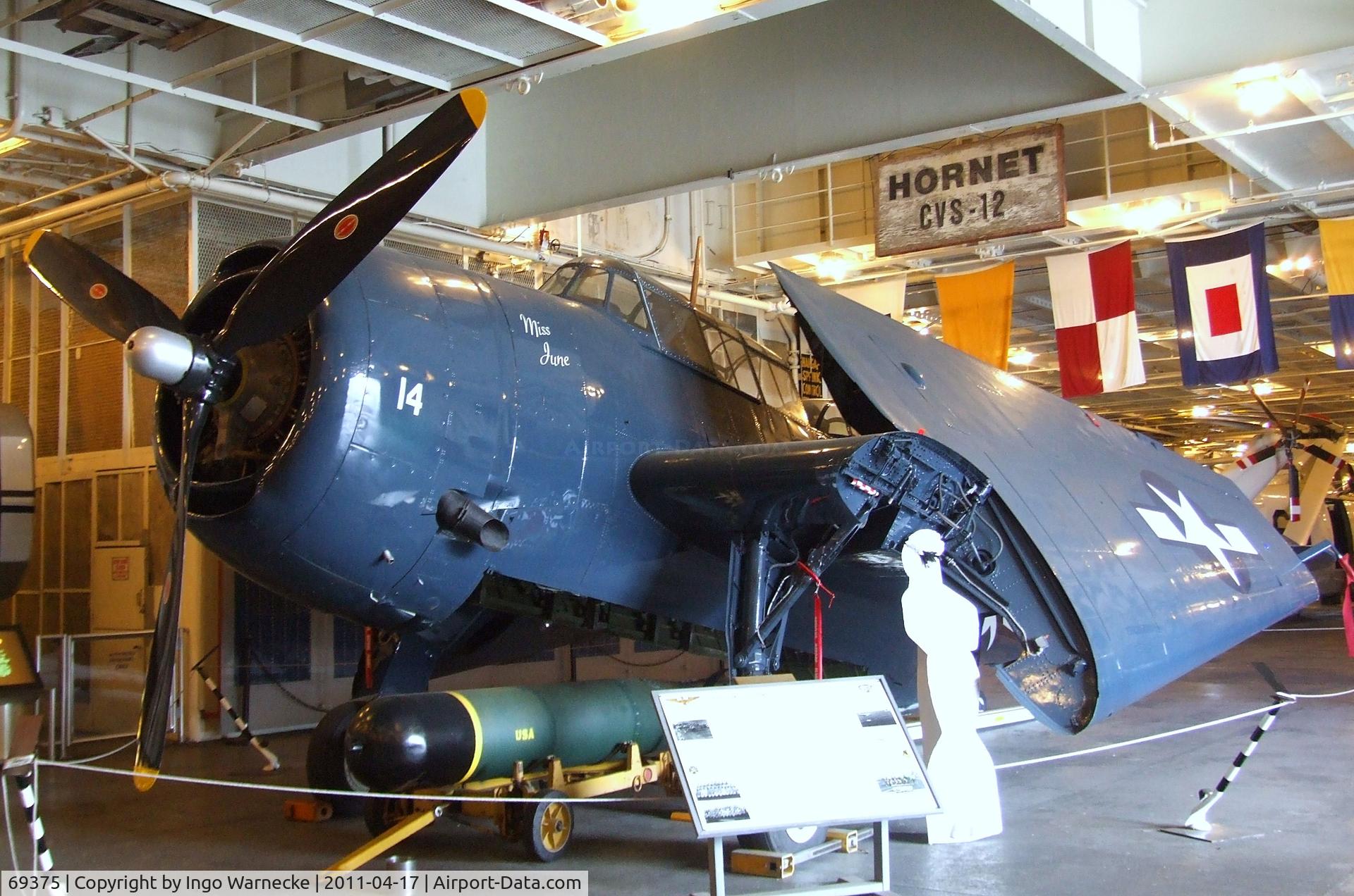 69375, 1958 General Motors TBM-3 Avenger C/N Not found (USN69375), Grumman (General Motors) TBM-3 Avenger at the USS Hornet Museum, Alameda CA